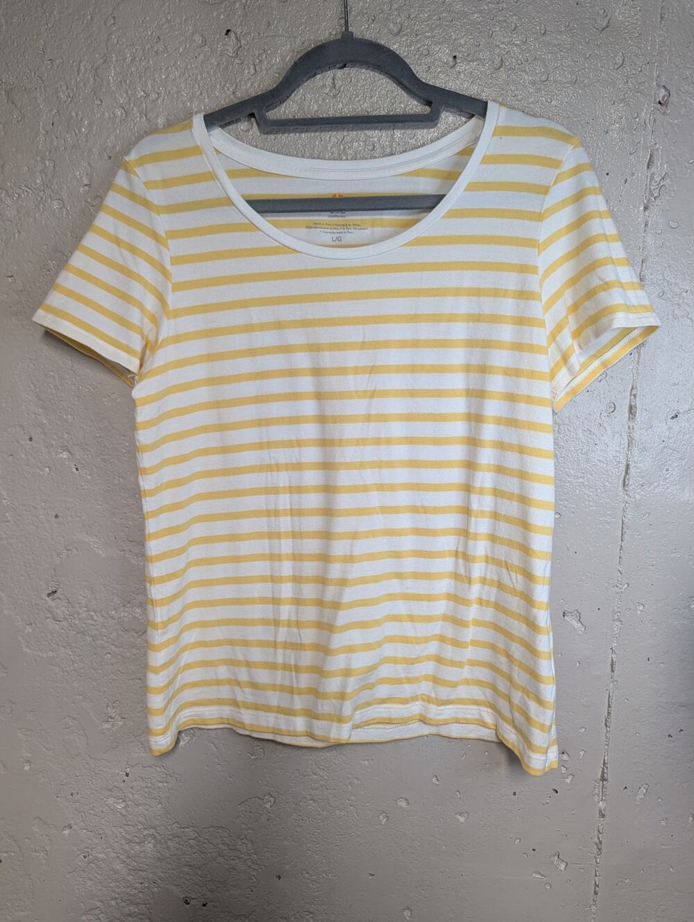 C&C California Pima Cotton Modal Striped Tee Large Made in Peru